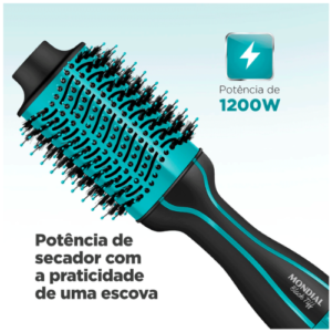 Escova Mondial ES-16 Secadora/Alisadora Cor Preto/Azul 110V/220V 1200 W - Imagem 4