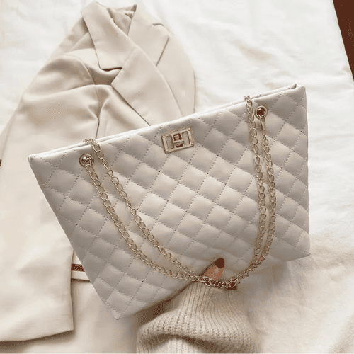 bolsa feminina transversal Branco Luxo